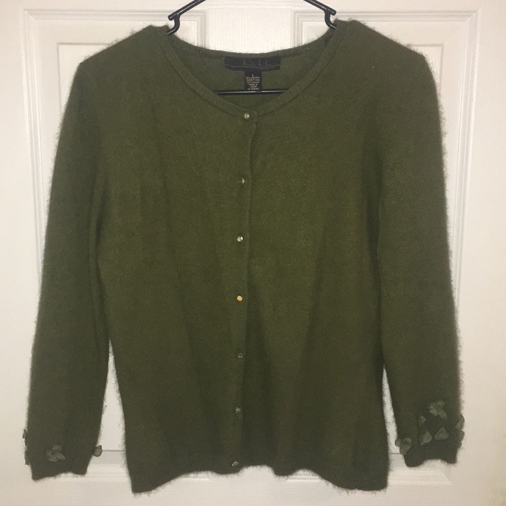 Nicole Miller Green sweater/cardigan
